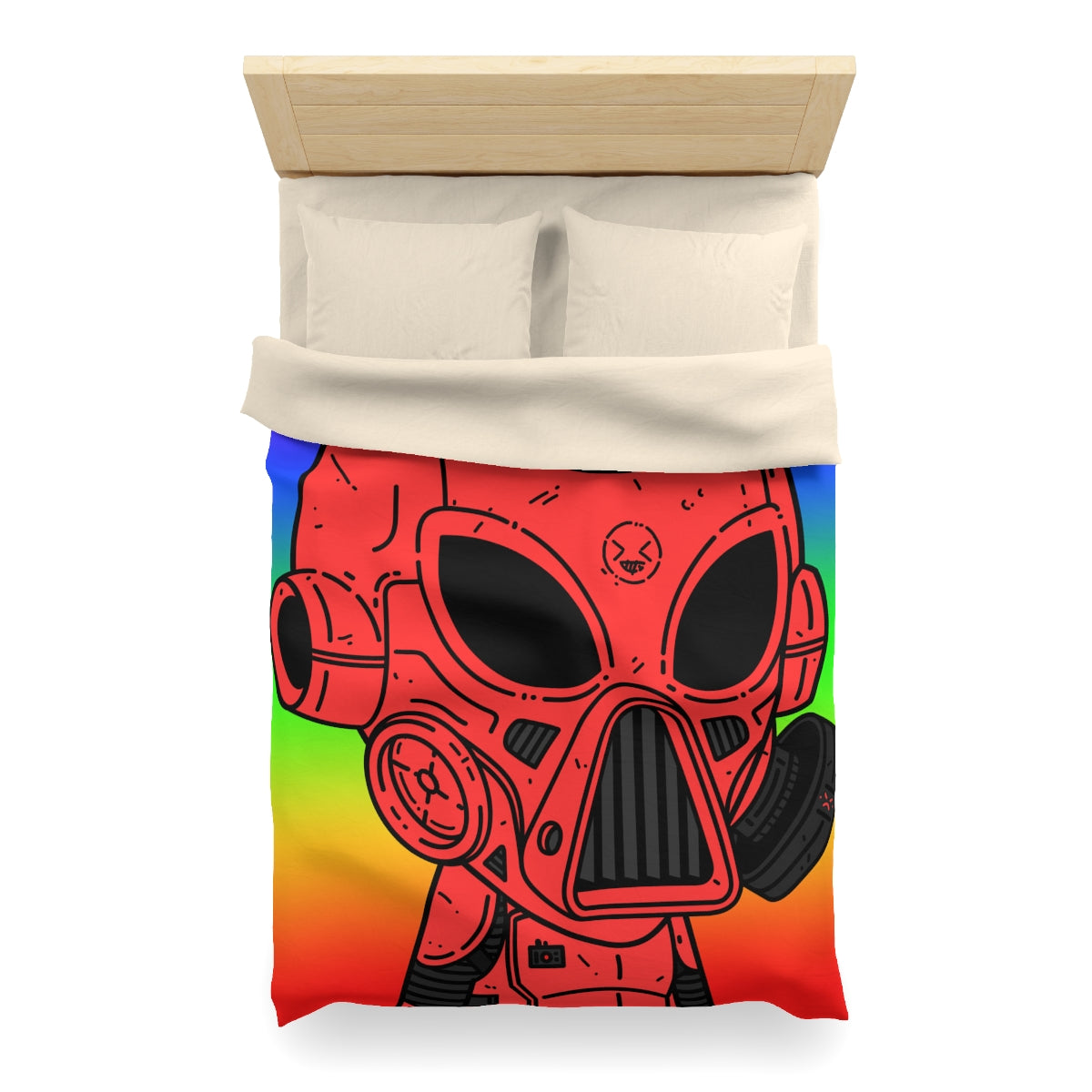 LOL Rainbow Armored Red Future Alien Cyborg Machine Visitante Funda nórdica de microfibra