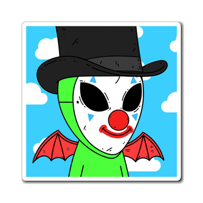 Clown Visitor Green Alien w/ Devil Wings Magnets