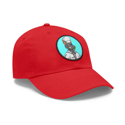 Chief Chef Cook Wolf Werewolve Cyborg Dad Hat with Leather Patch (Round)