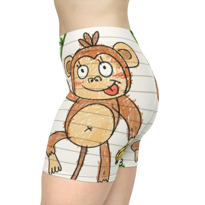 Graphic Monkey - Fun Zoo Clothing for Ape Lovers Women's Biker Shorts