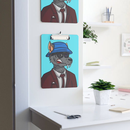 Business Casual Maroon Suit with Tie Cyborg Bucket Hat Werewolve Clipboard