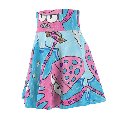 The Kraken Octopus Clean Graphic Women's Skater Skirt