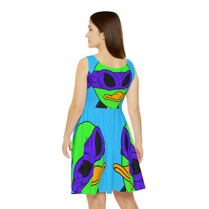 Vestido skater para mujer Alien Visitor 751 Outer Space 