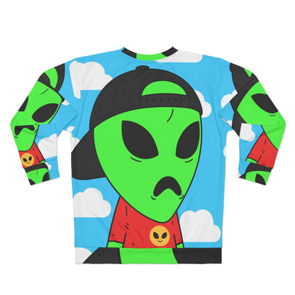 Alien Sky Cloudy Visitante Digital AOP Sudadera unisex 