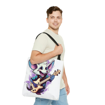 Musical Musician Opossum Anime Guitarist Tote Bag (AOP)