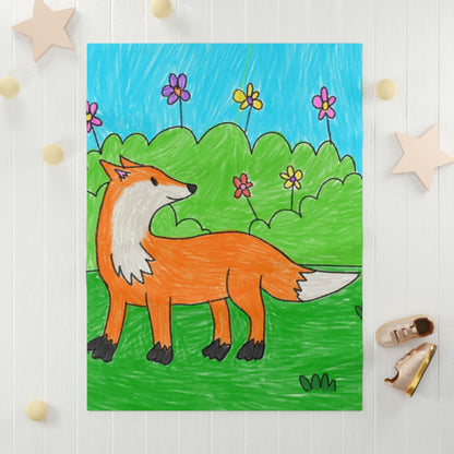 Fox Woodland Animal Foxy Soft Fleece Baby Blanket