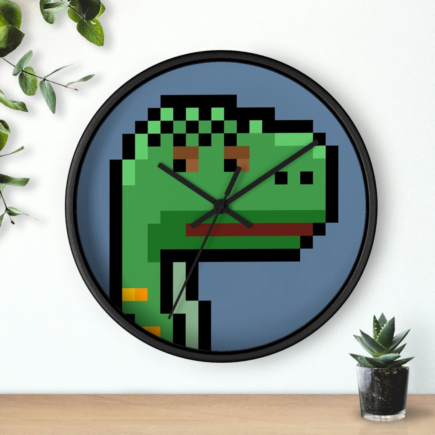 Dinosaur Dino Pixel Wall clock