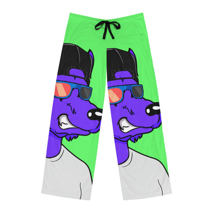 Cyborg Chill Wolf Animal Cool Hip Wolve Men's Pajama Pants (AOP)