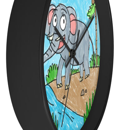 Elefante Elephant King Safari Animal Wall clock