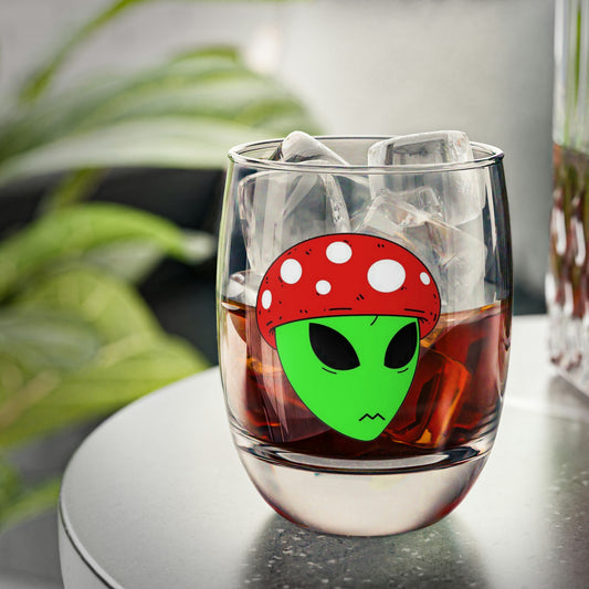 Mushroom Hat Head Whiskey Glass