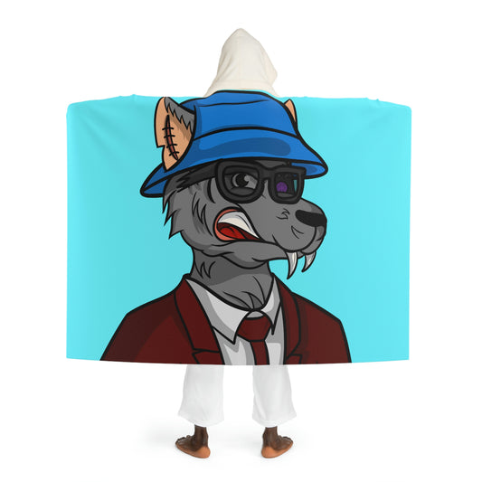 Business Casual Maroon Suit with Tie Cyborg Bucket Hat Werewolve Hooded Sherpa Fleece Blanket