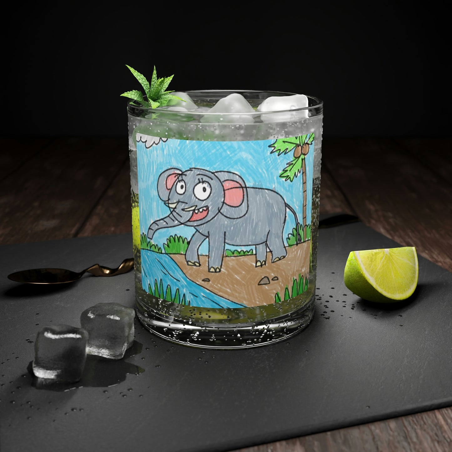 Elefante Elephant King Safari Animal Bar Glass