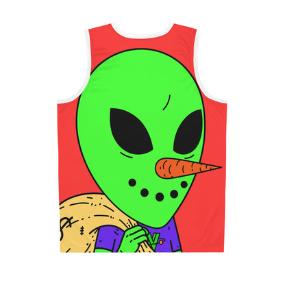 Money Bank Bag Snowman Green Visitor Alien Basketball Jersey (AOP)