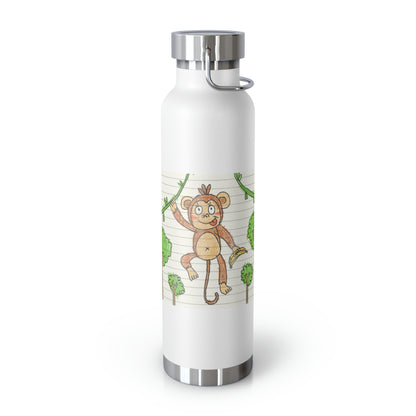 Graphic Monkey - Fun Zoo Clothing for Ape Lovers Copper Vacuum Insulated Bottle, 22oz