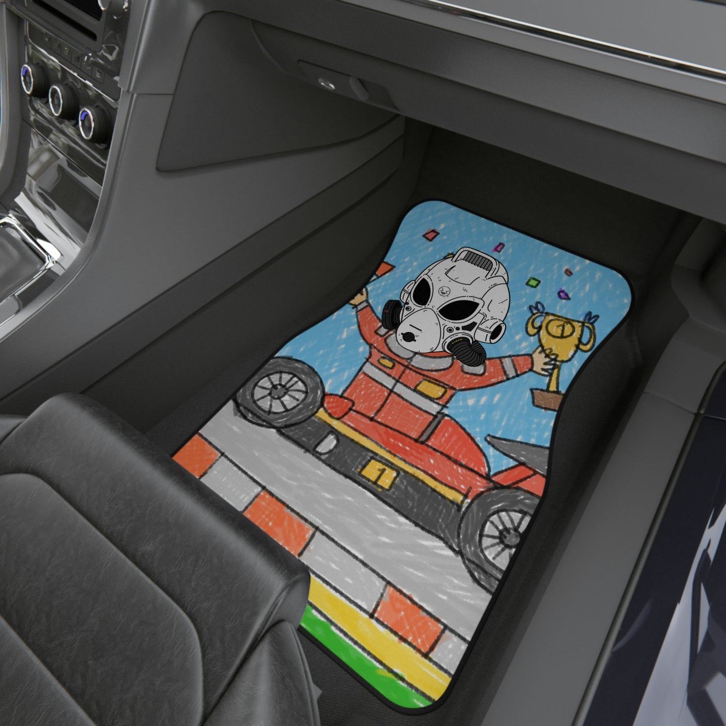 Robot Car Race Driver LOL Visitor Alien Car Mats (Set of 4)