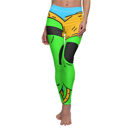 Backpacker Alien Visitor Round Women's Cut & Sew Casual Leggings