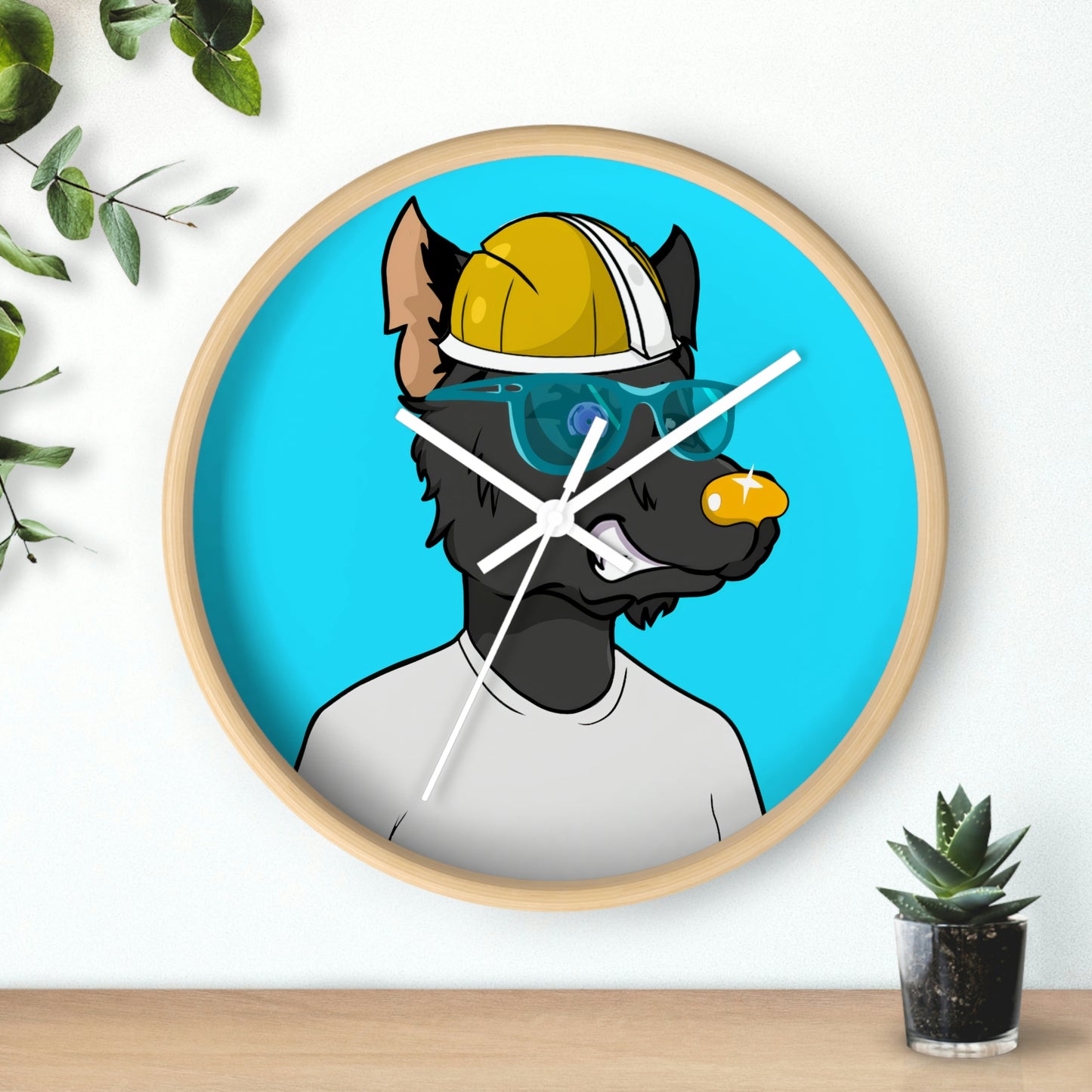 Gold Standard Wolf Werewolve Wall clock