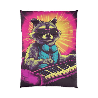 Raccoon Keyboard Piano Music Animal Graphic Comforter