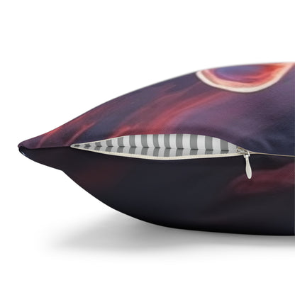 Astronaut Outer Space - Galaxy Starfield Art Spun Polyester Square Pillow Case