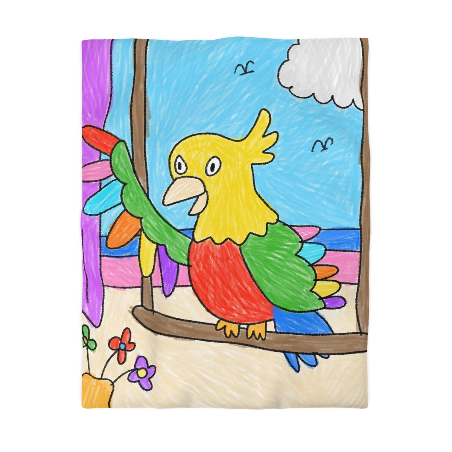 Animal Lover Parrot Perfect Gift for Parrot Owners Microfiber Duvet Cover