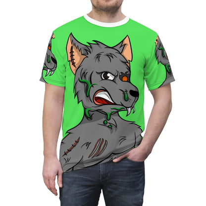 Wolve Moon Rising Werewolf Cyborg Unisex AOP Cut & Sew Tee