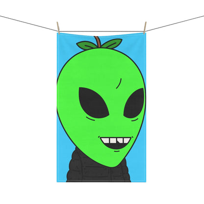 Green Apple Chipped tooth Visitor Smiling Kitchen Towel