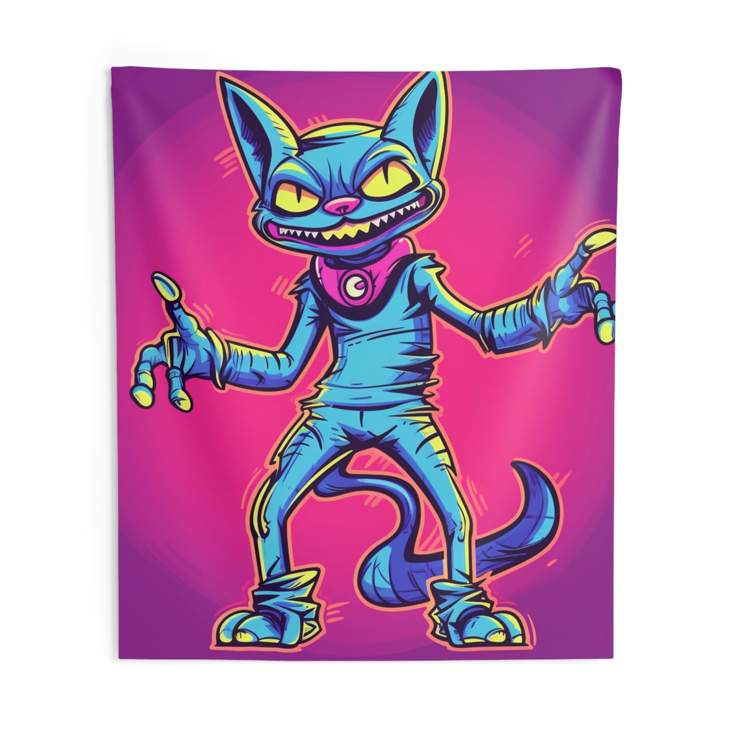 Tapices de pared interiores estilo gato alienígena malvado 