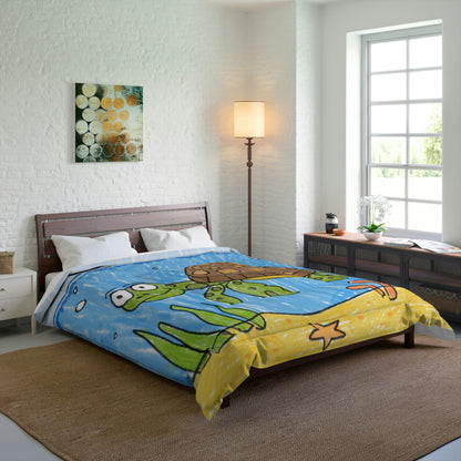 Sea Turtle Beach Sand Ocean Comforter