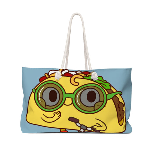 Round Glasses Taco Character Anime Weekender Bag