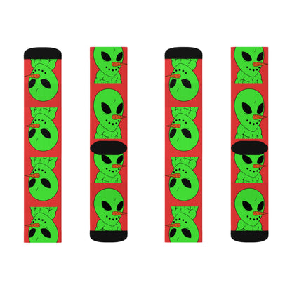 Alien Veggie Visi Vegetable Visitor Sublimation Socks