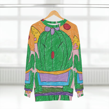 Sudadera unisex Desert Cactus Sumo Wrestler Graphic AOP