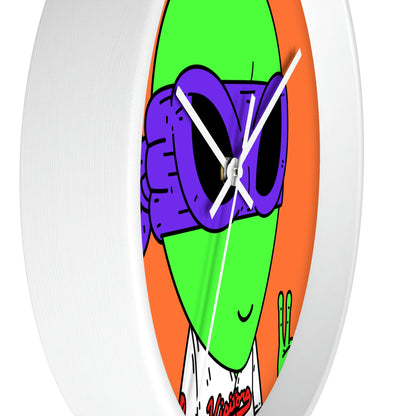 Purple Ninja Peace Visitor Jersey Alien Wall clock