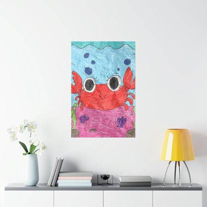 Lobster Crab Graphic Sea Lovers Premium Matte Vertical Posters