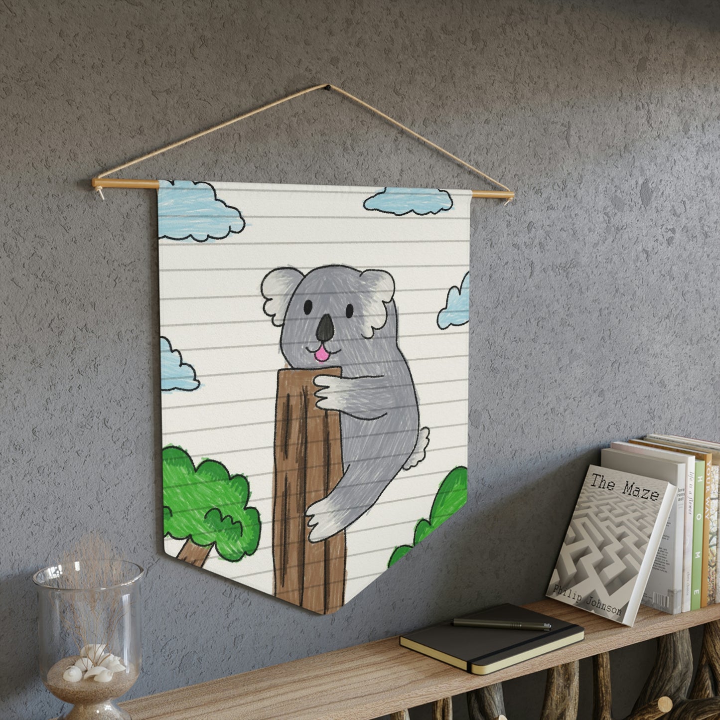 Koala Bear Animal Tree Climber Pennant