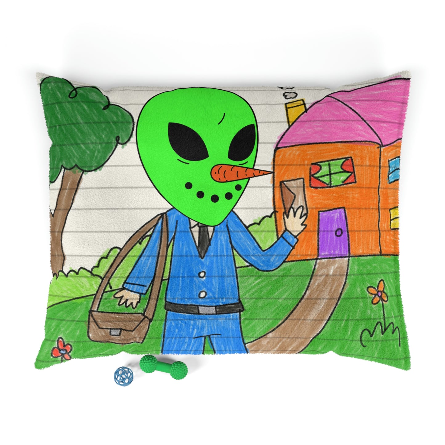 Mail Package Carrier Veggie Visi Alien Visitor Vegetable Pet Bed