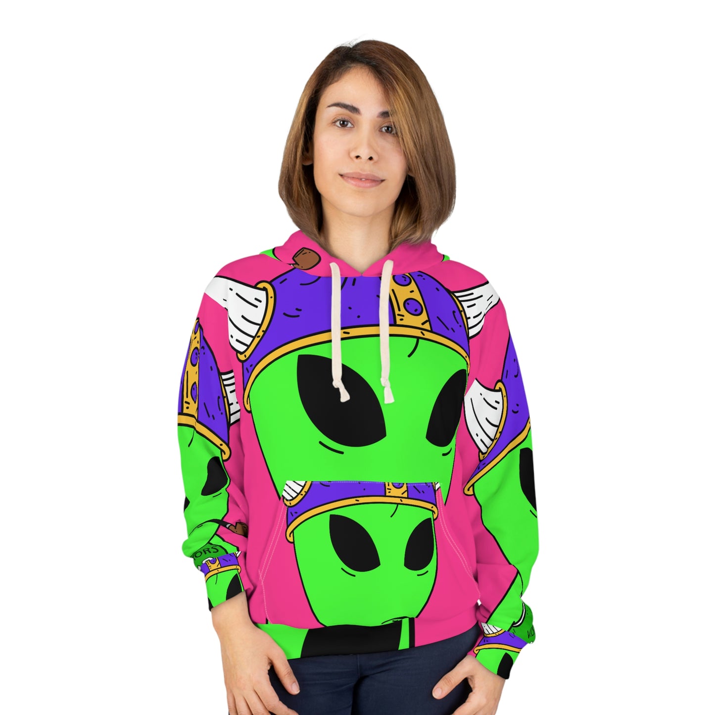 Pipa de fumar vikinga Space Alien AOP Sudadera con capucha unisex 