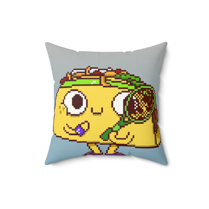 Tennis Taco Racket Sport Spun Polyester Square Pillow