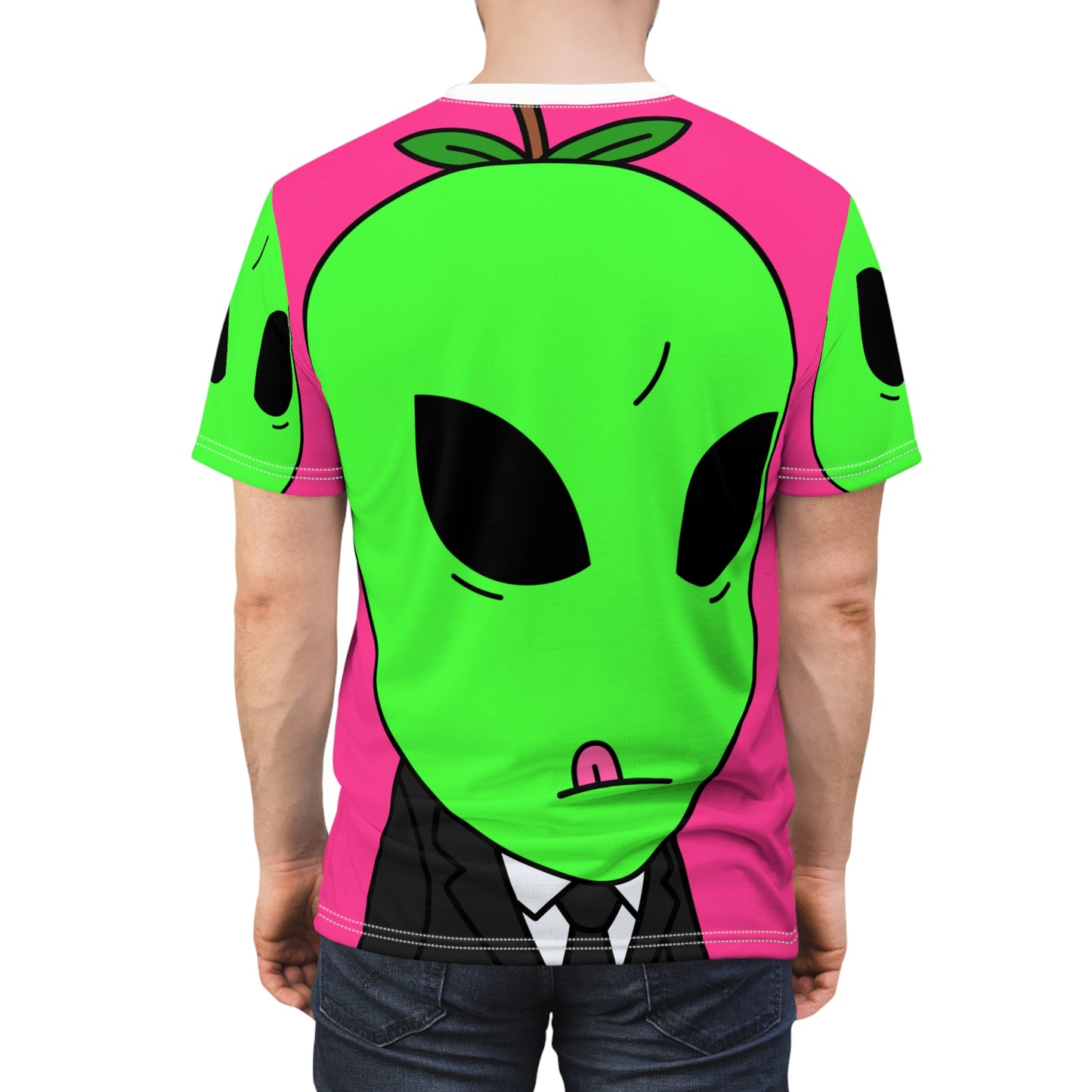 Alien Business Character Spacey Galactic Unisex AOP Cut & Sew Tee