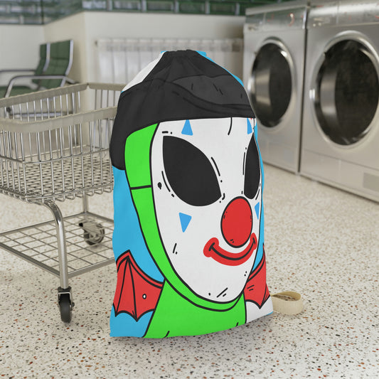 Clown Visitor Green Alien w/ Devil Wings Laundry Bag