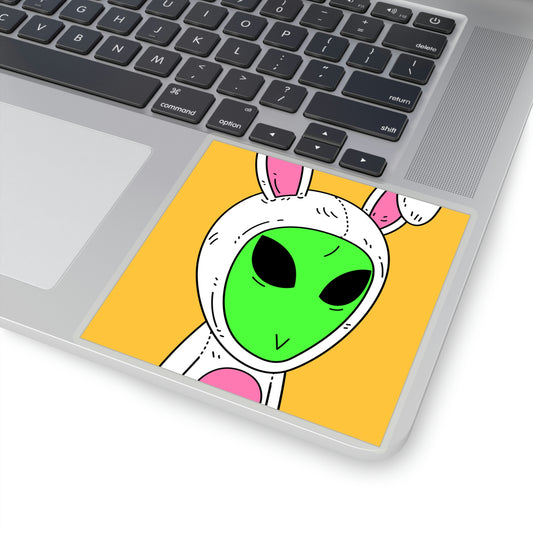 Bunny Easter Rabbit Alien Visitor Kiss-Cut Stickers