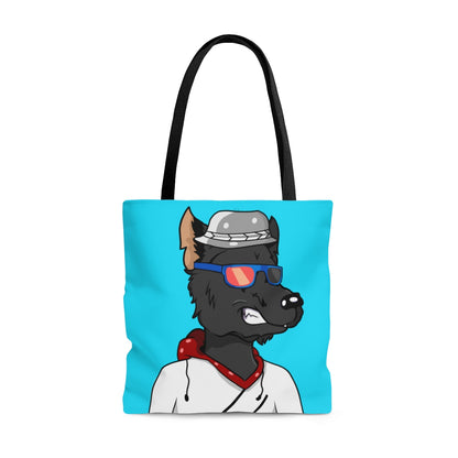 Cyborg Wolf Hoodie Sweatshirt Fedora Cap AOP Tote Bag