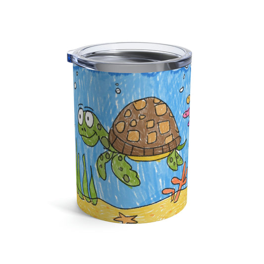 Vaso de arena y océano de playa de tortugas marinas, 10 oz