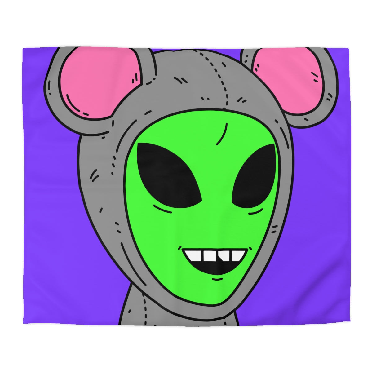 The Visitor Mouse Alien Character Microfiber Duvet Cover