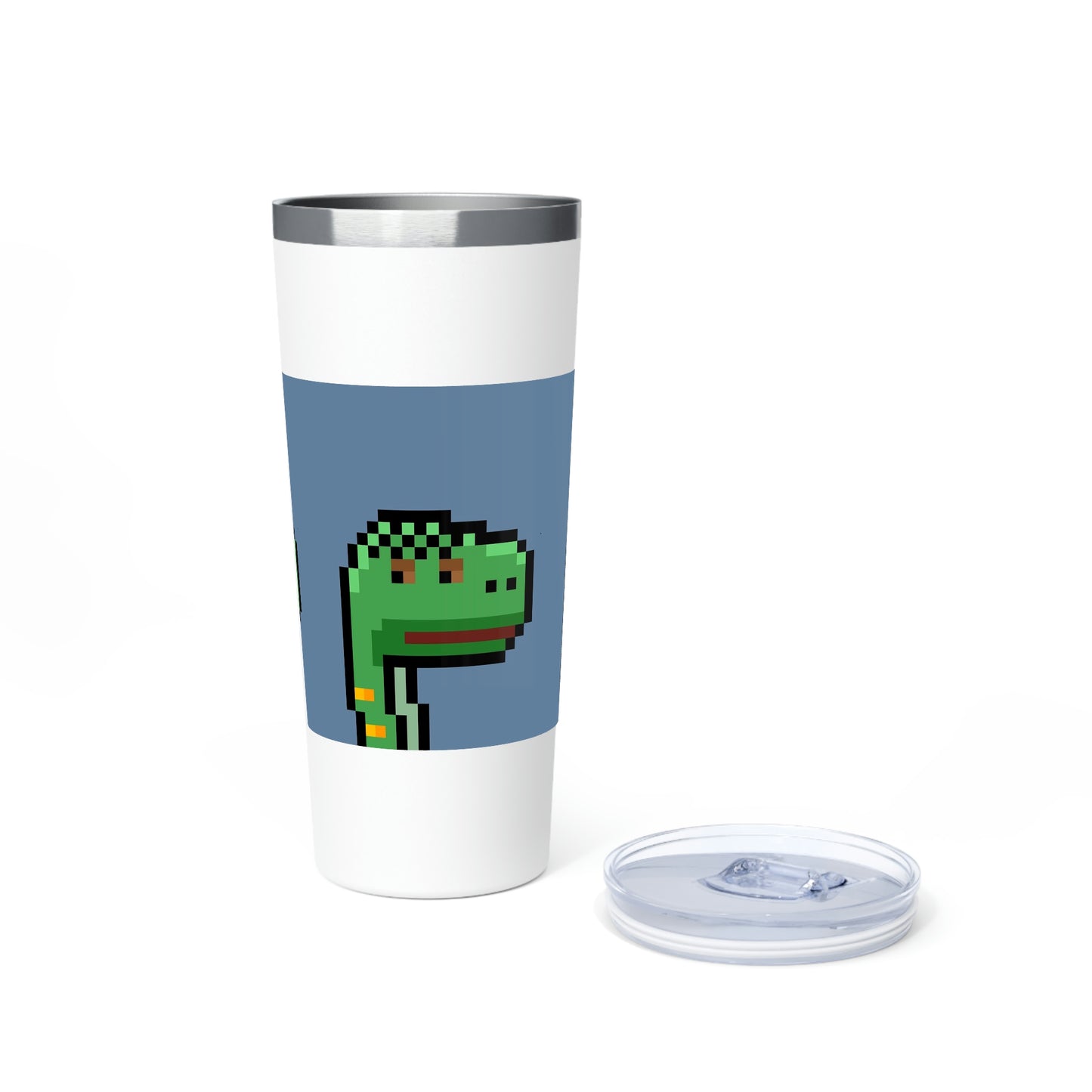 Dinosaur Dino Pixel Copper Vacuum Insulated Tumbler, 22oz