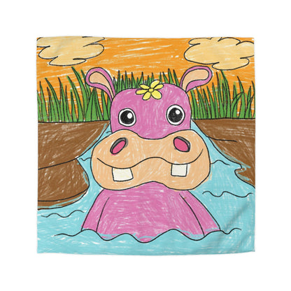 Hippo Hippopotamus Animal Creature Graphic Microfiber Duvet Cover