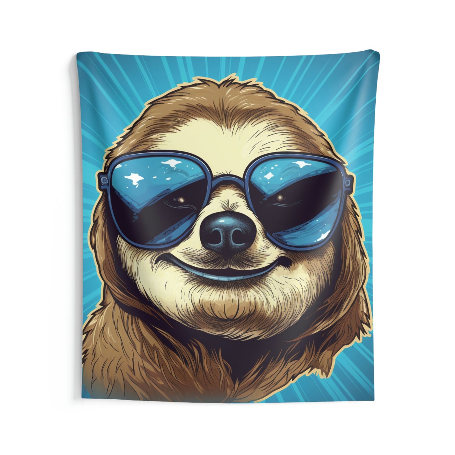 Retro Space Sloth Animal Design Indoor Wall Tapestries