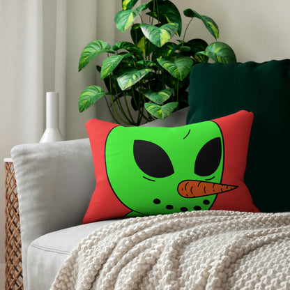 Veggie Visi Alien Vegetable Visitor Spun Polyester Lumbar Pillow