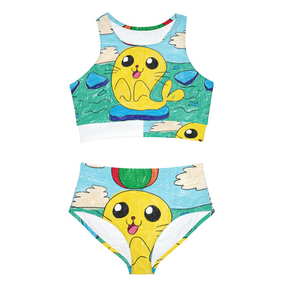 Conjunto de bikini deportivo Seal Trick Marine Ocean Animal Sea Creature (AOP)