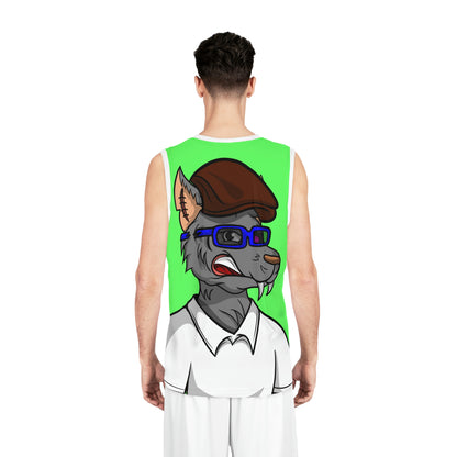 Grey Wolf Barrette Hat Cyborg Basketball Jersey