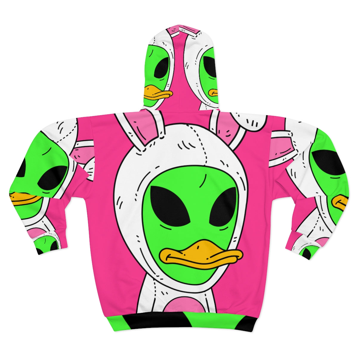 Beak Duck Alien Rabbit Bunny AOP Unisex Zip Hoodie